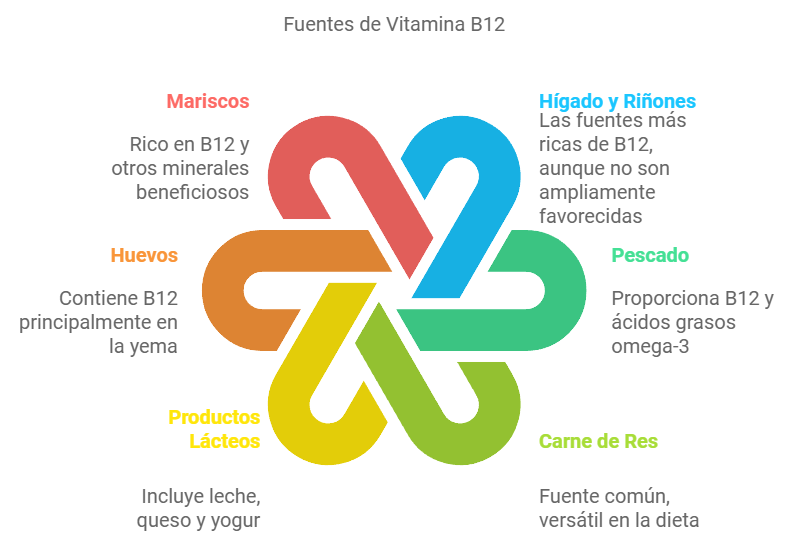 La vitamina b12 beneficios fuentes cantidades .