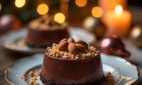 Mousse de chocolate negro con crocante de almendra